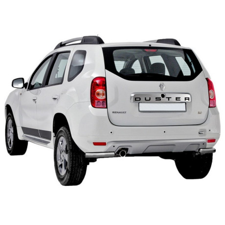 Защита заднего бампера «Уголки» (d63,5) для Renault Duster (2011-2015)(Нерж. Сталь) купить недорого с доставкой в Бузулук