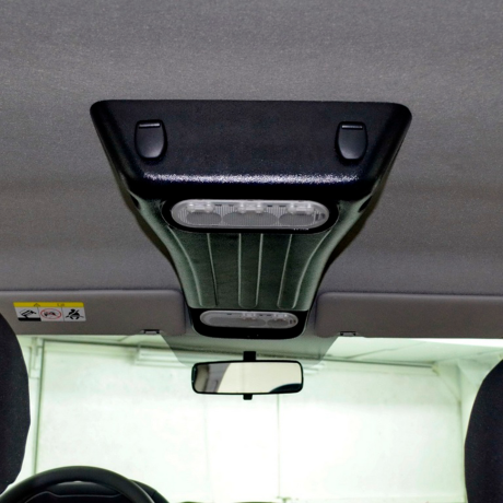 Полка на потолок "КАРТ" для Renault Duster дорестайлинг до 2015 г.в. (в черном АБС пластике) купить недорого с доставкой в Бузулук