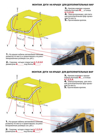 Дуга на крышу для дополнительных фар DAF FT XF105.410-460 (2008-2013)(Нерж. Сталь) купить недорого с доставкой в Бузулук